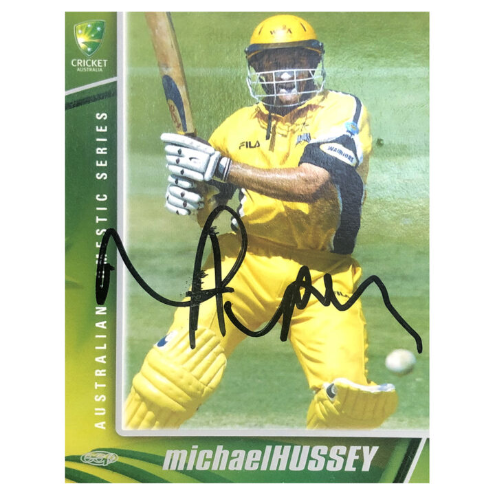Signed Michael Hussey Trade Card - Australia One Day Team Autograph