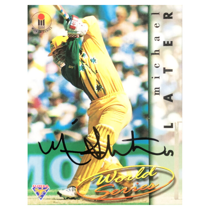 Signed Michael Slater Trading Card - World Series Autograph