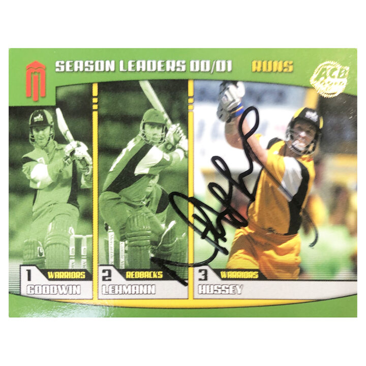 Signed Mike Hussey Trading Card - Season Leaders Topps