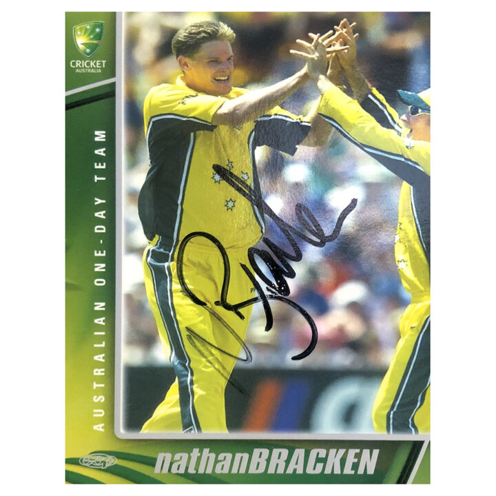Signed Nathan Bracken Trade Card - Australia One Day Team Autograph