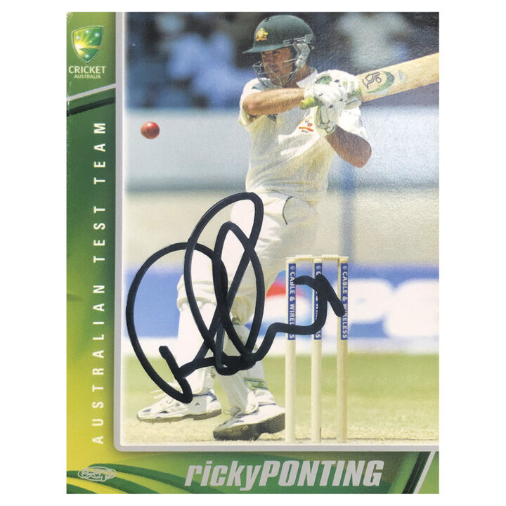 Signed Ricky Ponting Trade Card - Australia Test Team Autograph