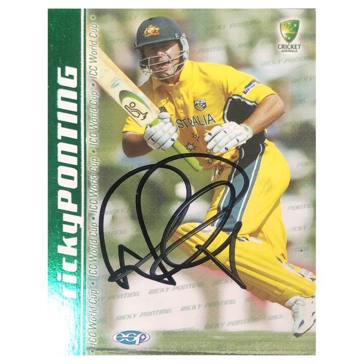 Signed Ricky Ponting Trade Card - Cricket World Cup Winner 2003