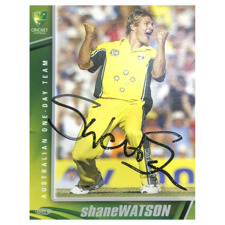 Signed Shane Watson Trade Card - Australia One Day Team Autograph