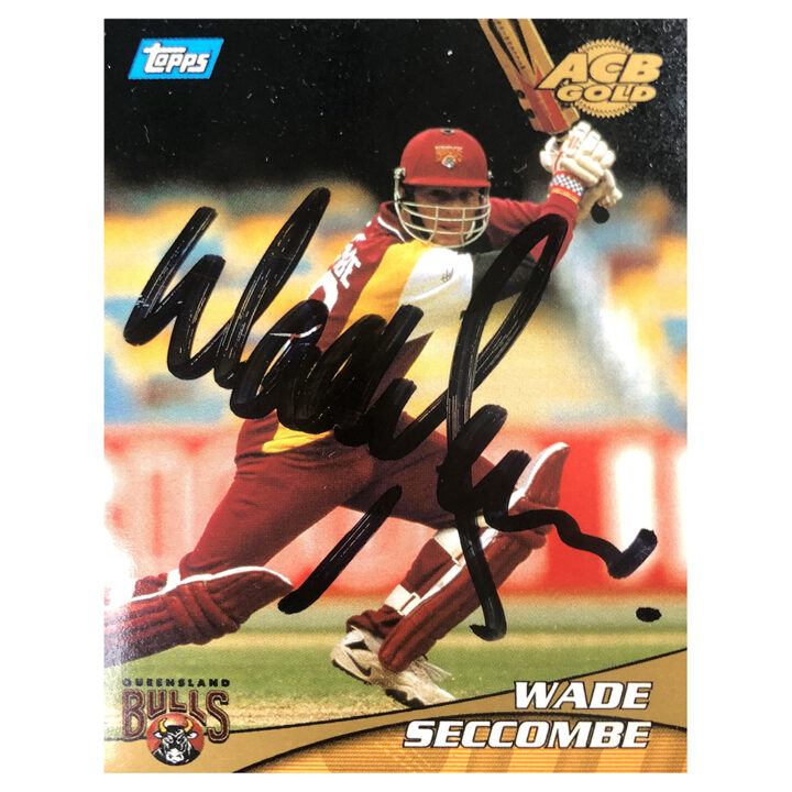 Signed Wade Seccombe Trading Card - Queensland Bulls Topps