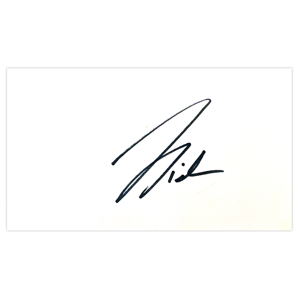 Signed Míchel Salgado White Card - Real Madrid Icon