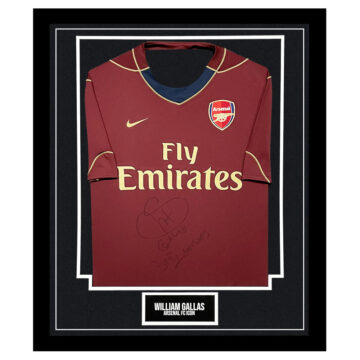 Signed William Gallas Framed Shirt - Arsenal FC Icon