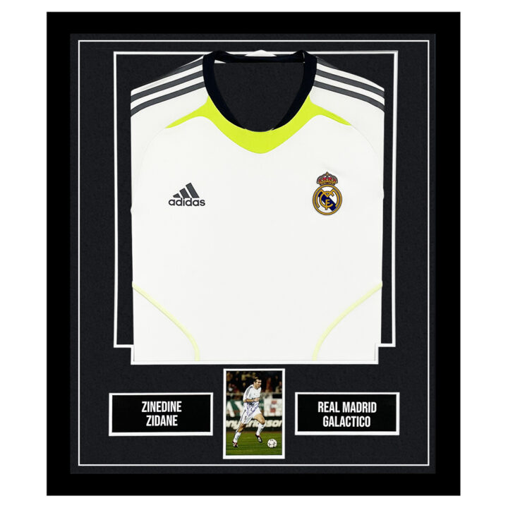 Signed Zinedine Zidane Framed Display Shirt – Real Madrid Galactico