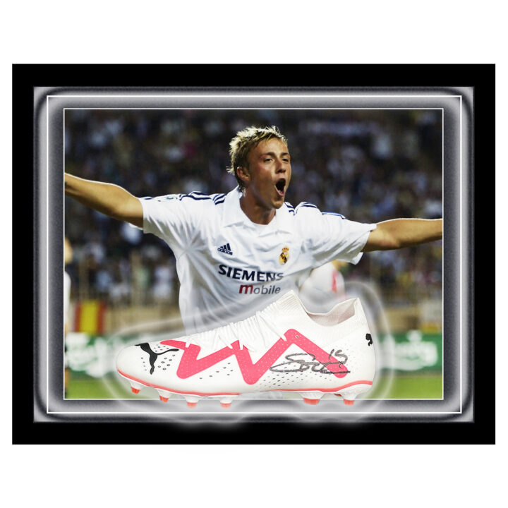Signed Guti Boot Framed Dome - Champions League Winner 2002