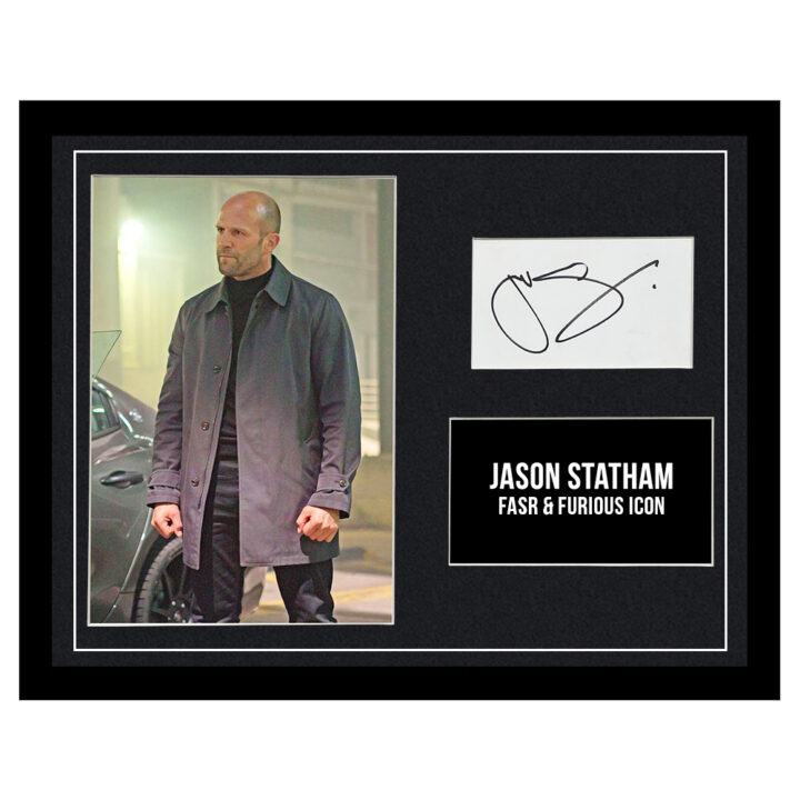 Signed Jason Statham Framed Photo Display - Fast and Furious Icon