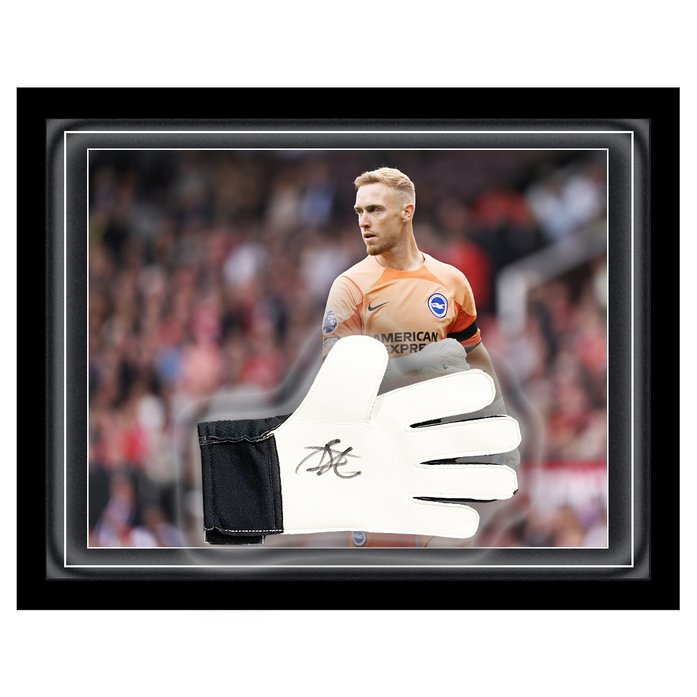 Signed Jason Steele Framed Glove Premier League 2024