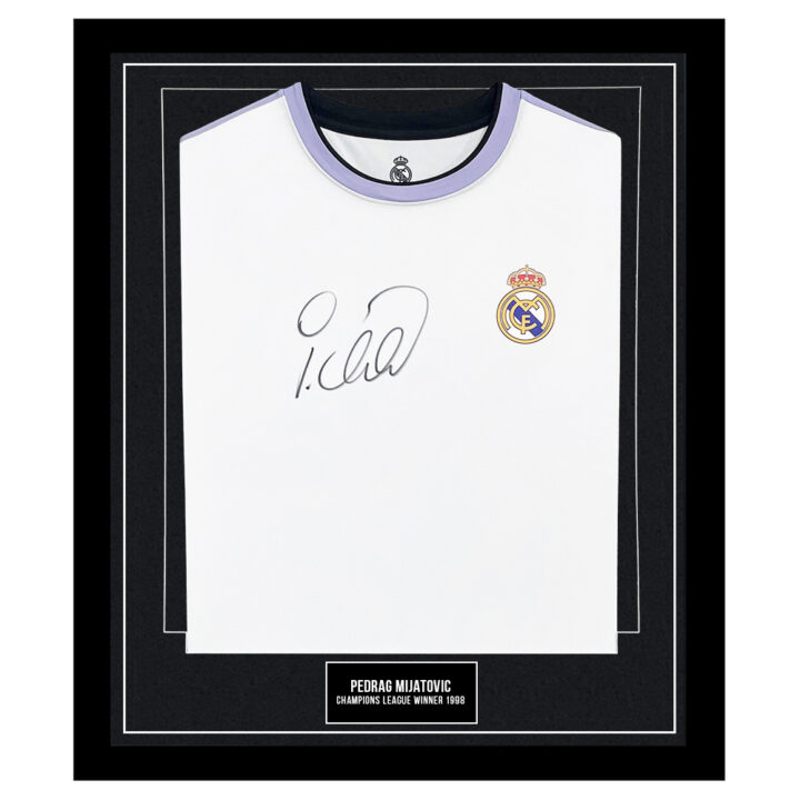 Signed Predrag Mijatovic Framed Shirt - Champions League Winner 1998