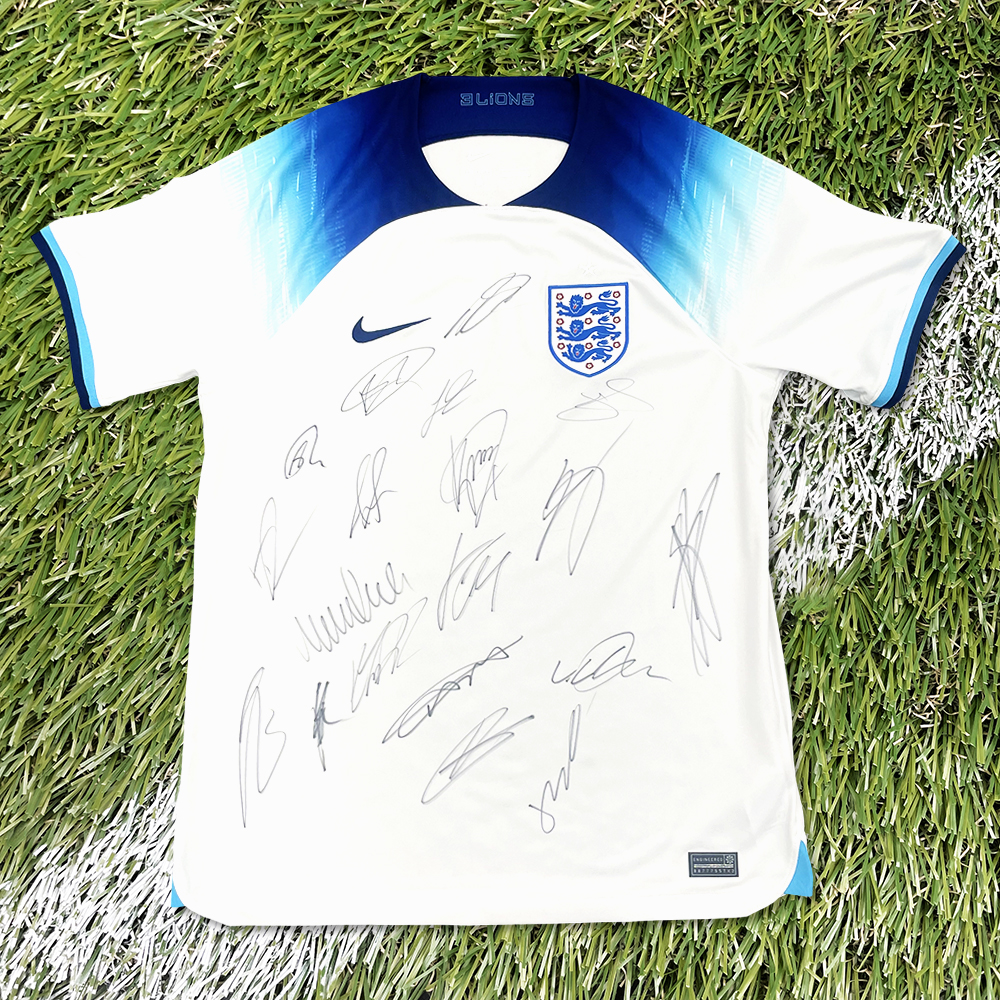 Signed England 'Three Lions' Shirt - World Cup 2022