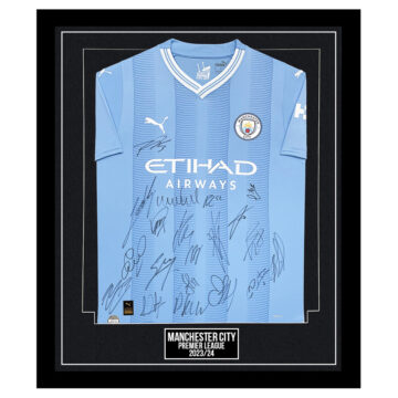 Manchester City Signed Framed Shirt - Premier League 2023/24