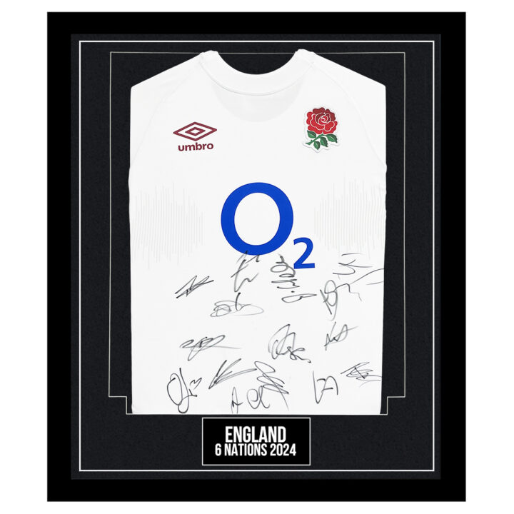 Signed England Rugby Framed Shirt – 6 Nations 2024