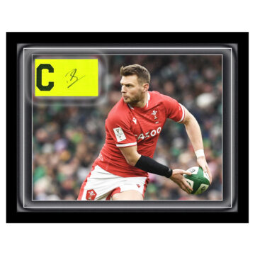 Signed Dan Biggar Framed Dome Armband  Wales Rugby Icon