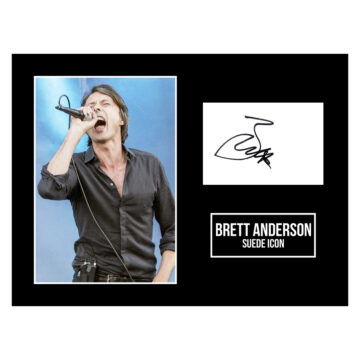 Signed Brett Anderson Photo Display 16x12 - Suede Icon Autograph