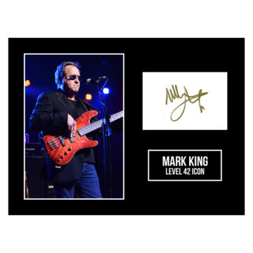 Signed Mark King Photo Display 16x12 - Level 42 Icon Autograph