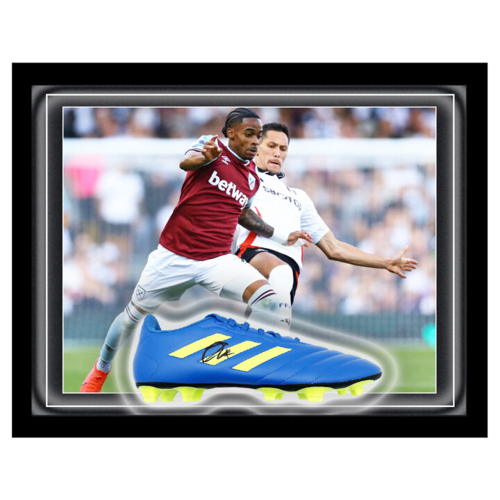 Signed Crysencio Summerville Boot Framed Dome - West Ham United Icon