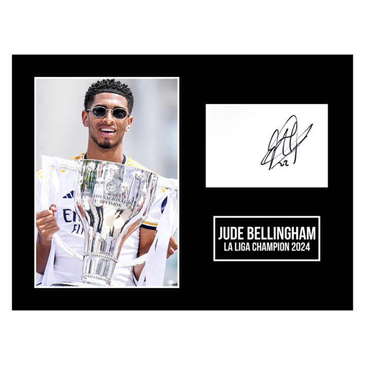 Signed Jude Bellingham Photo Display 16x12 - La Liga Champion 2024