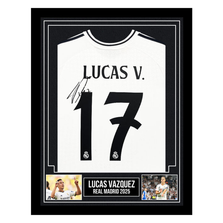 Signed Lucas Vazquez Framed Shirt - Real Madrid 2025