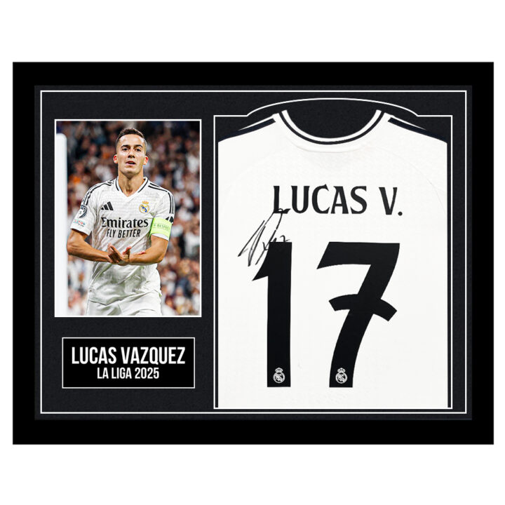 Framed Lucas Vazquez Signed Shirt - La Liga 2025