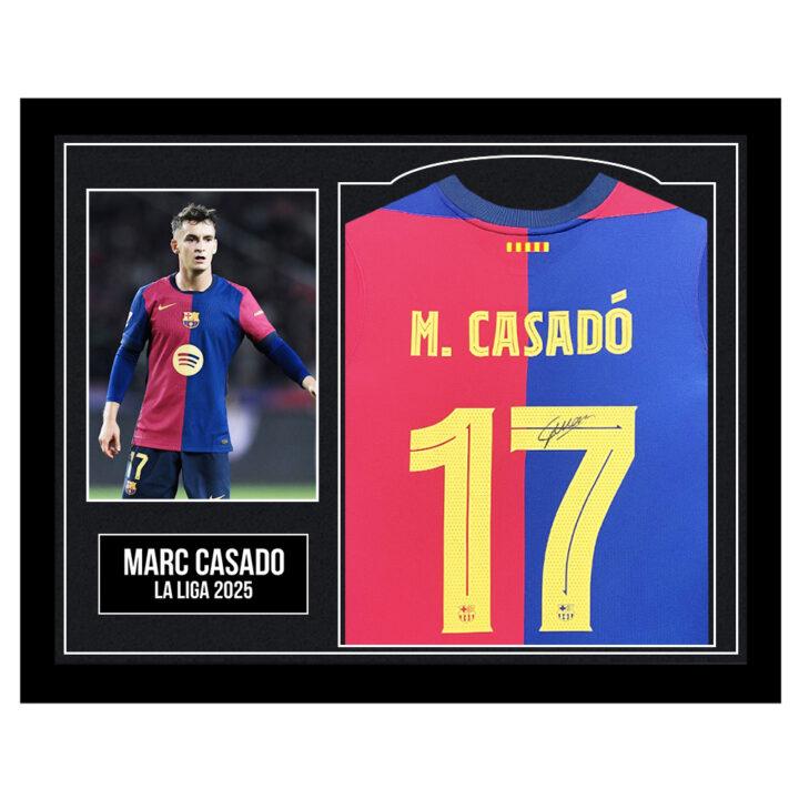 Framed Marc Casado Signed Shirt - La Liga 2025