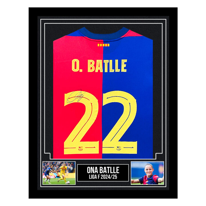 Signed Ona Batlle Framed Shirt - Liga F 2024/25