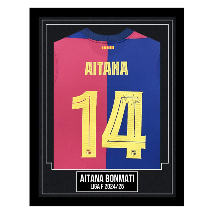 Aitana Bonmati Signed Framed Shirt - Liga F 2024/25