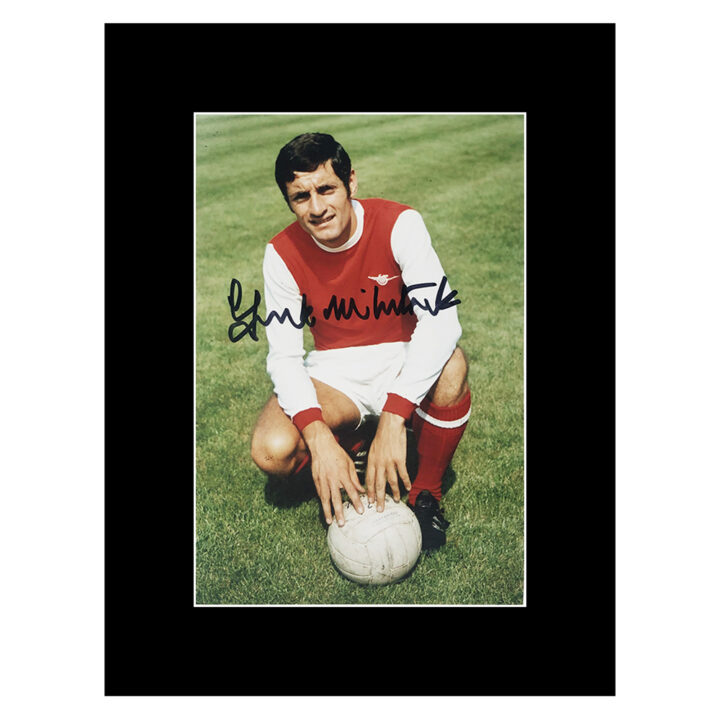 Signed Frank McLintock Photo Display 12x10 - Arsenal Football Club