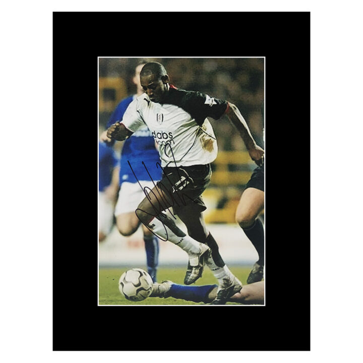 Signed Luis Boa Morte Photo Display 8x6 - Fulham FC Icon