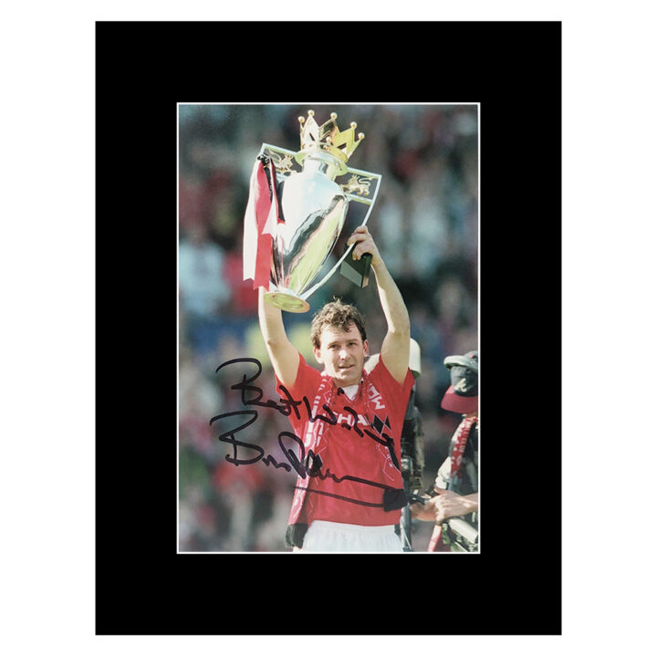 Autograph Bryan Robson Photo Display 8x6 - Premier League Champion