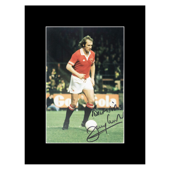 Signed Jimmy Greenhoff Photo Display 8x6 - Manchester United FC