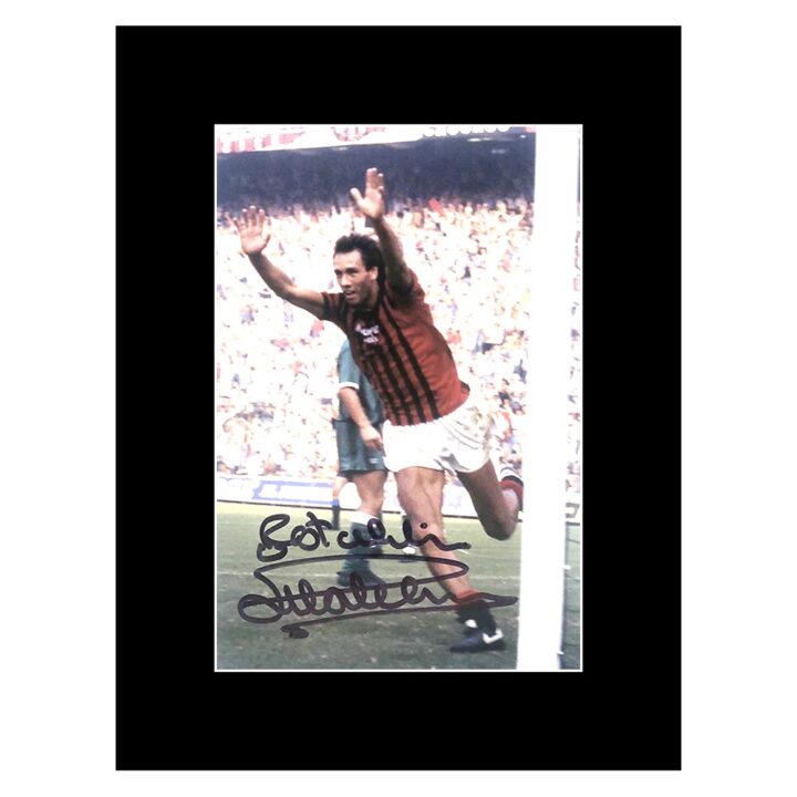 Signed Mark Hateley Photo Display 8x6 - AC Milan Icon