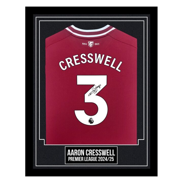 Aaron Cresswell Signed Framed Shirt - Premier League 2024/25