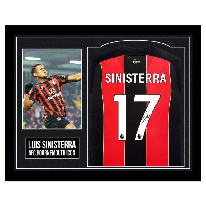 Framed Luis Sinisterra Signed Shirt - AFC Bournemouth Icon