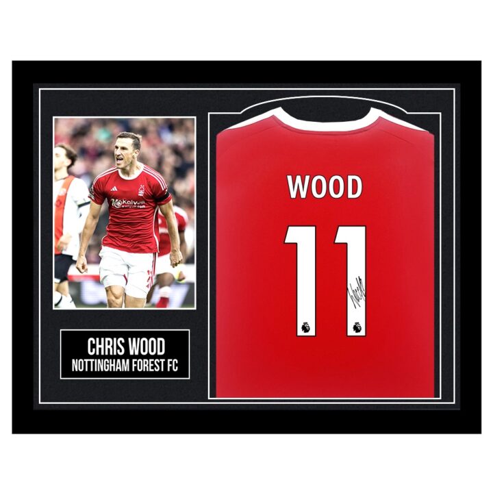 Chris Wood Signed Framed Shirt - Nottingham Forest FC