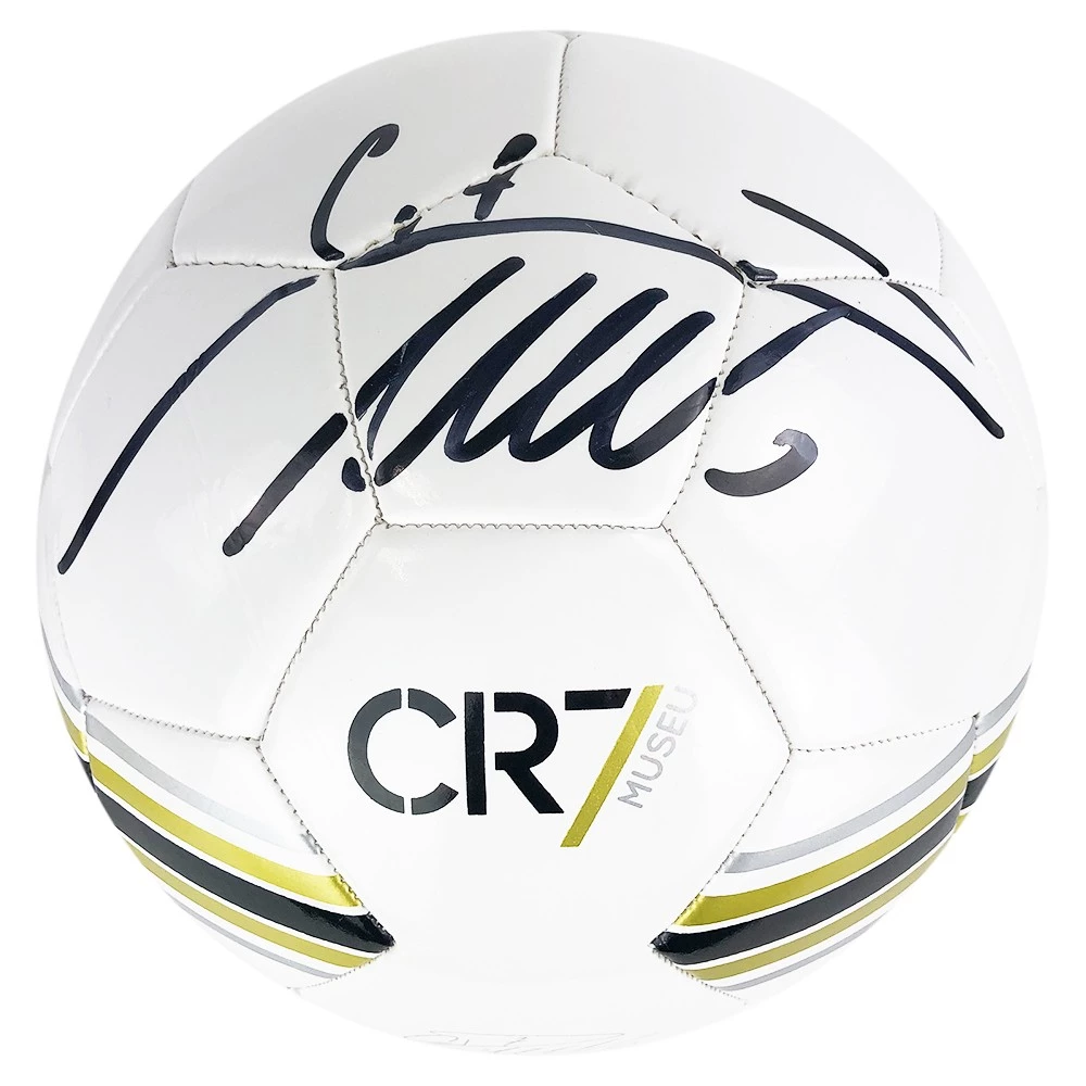 Cristiano Ronaldo Signed Ballon d'Or Gold Football - In Acrylic Display Case