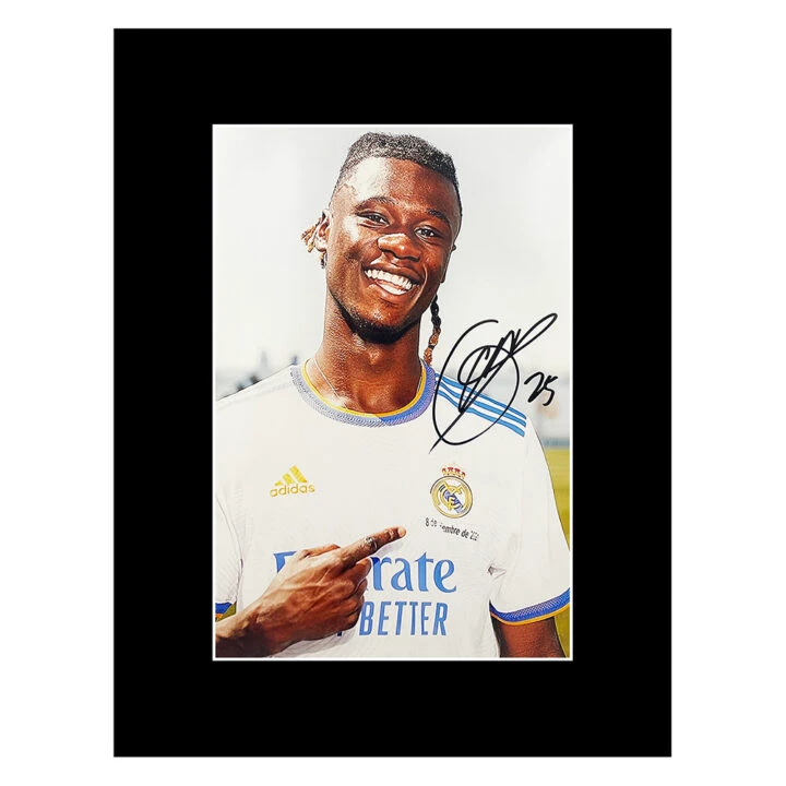 Signed Eduardo Camavinga Photo Display - Real Madrid Icon Autograph