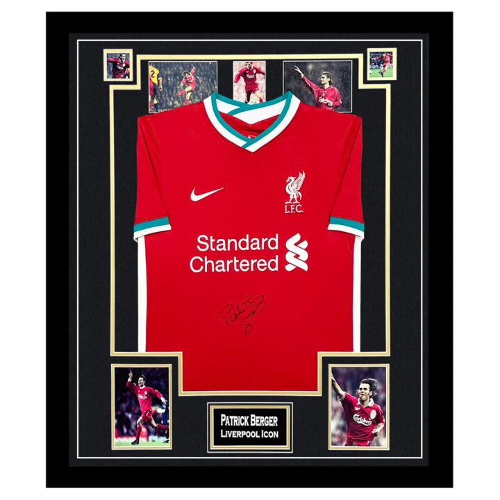 Signed Patrick Berger Shirt Framed - Liverpool Icon