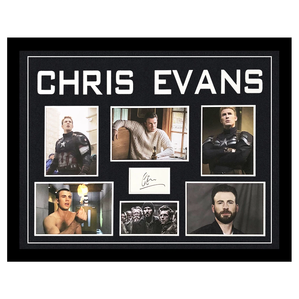 Signed Chris Evans Framed Display - Film Icon Autograph