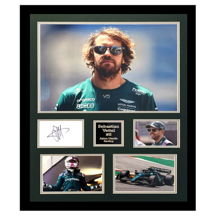 Signed Sebastian Vettel Photo Display Framed - Formula 1 Icon