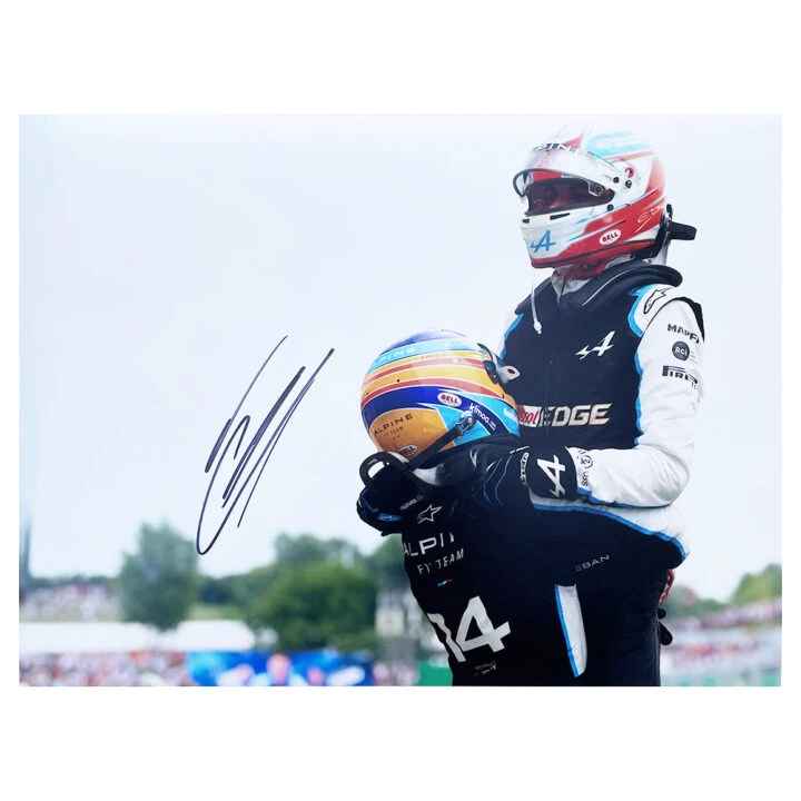 Signed Esteban Ocon Poster Photo - Formula One Icon Autograph