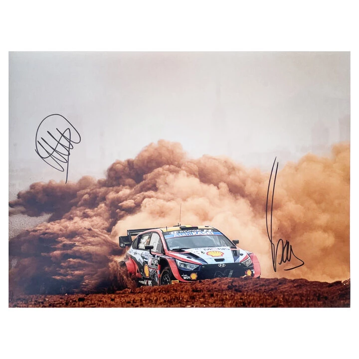 Signed Thierry Neuville & Martijn Wydaeghe Poster Photo - Rally Car Icons