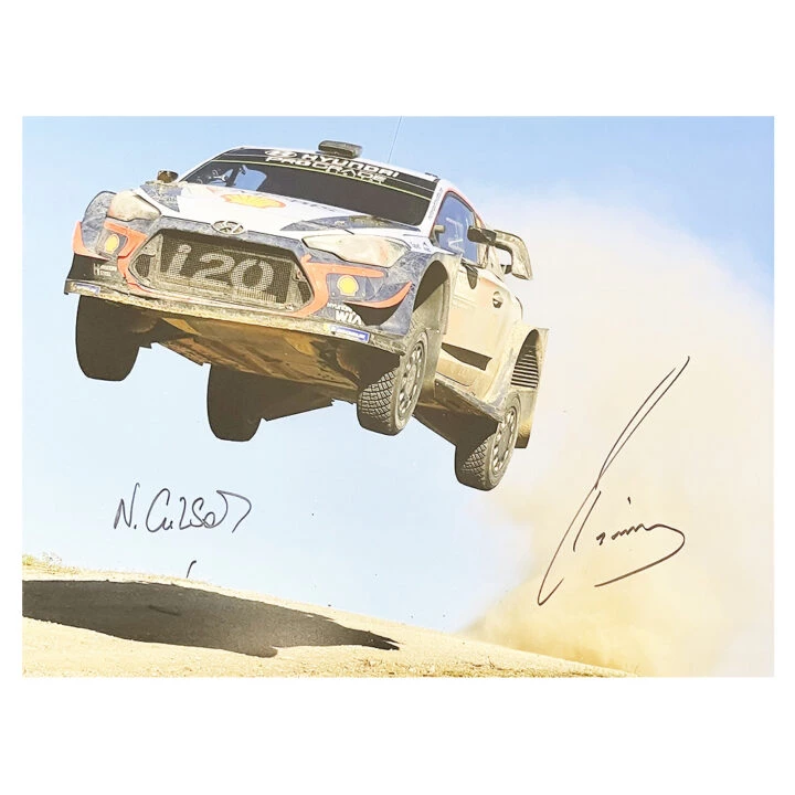 Signed Thierry Neuville & Nicolas Gilsoul Poster Photo - Rally Car Icons