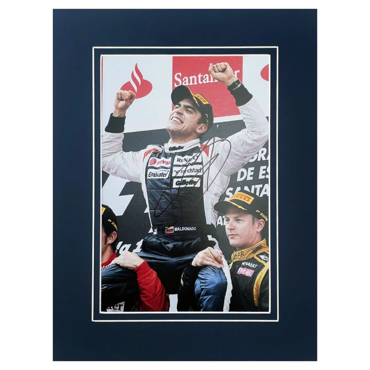 Signed Pastor Maldonado Photo Display - 16x12 Formula 1 Icon