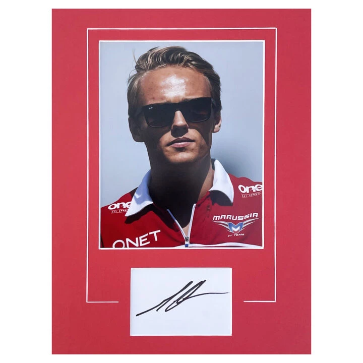 Signed Max Chilton Photo Display - 16x12 Formula 1 Icon