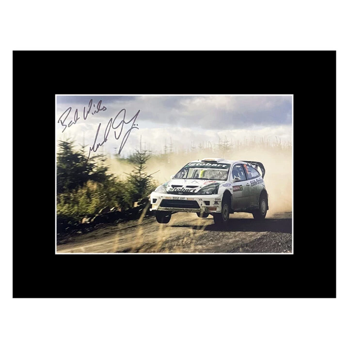 Signed Mark Higgins Photo Display - 16x12 Rally Car Icon Autograph