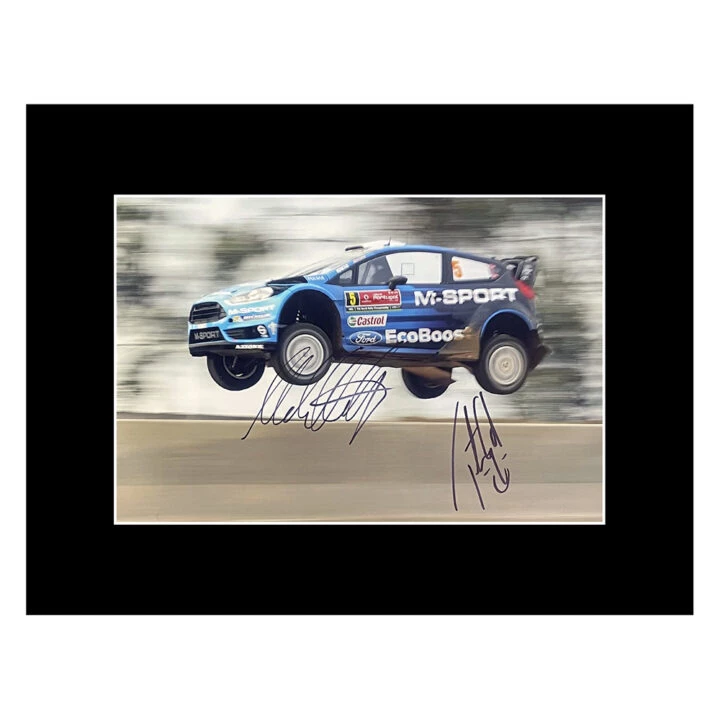 Signed Ostberg & Eriksen Photo Display - 16x12 Rally Car Icons Autograph