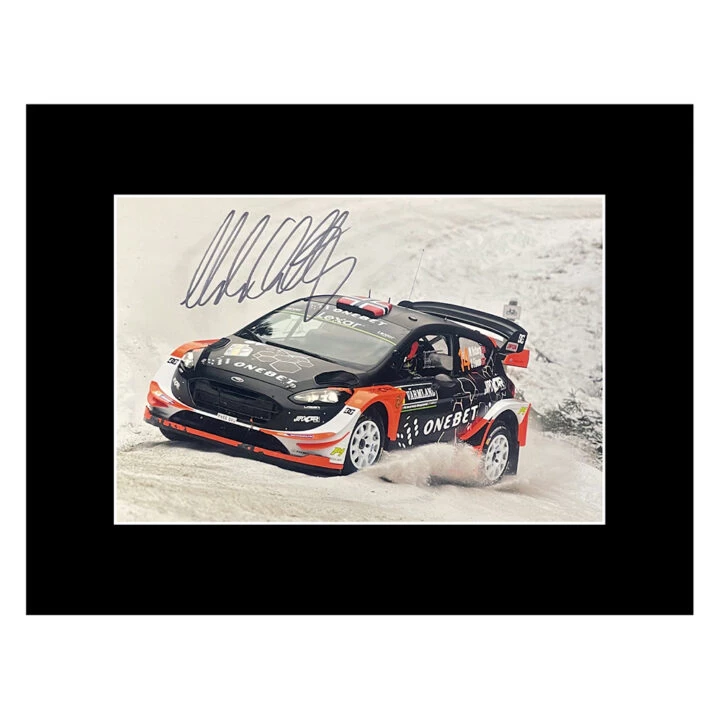 Signed Mads Ostberg Photo Display - 16x12 WRC Racing Icon Autograph