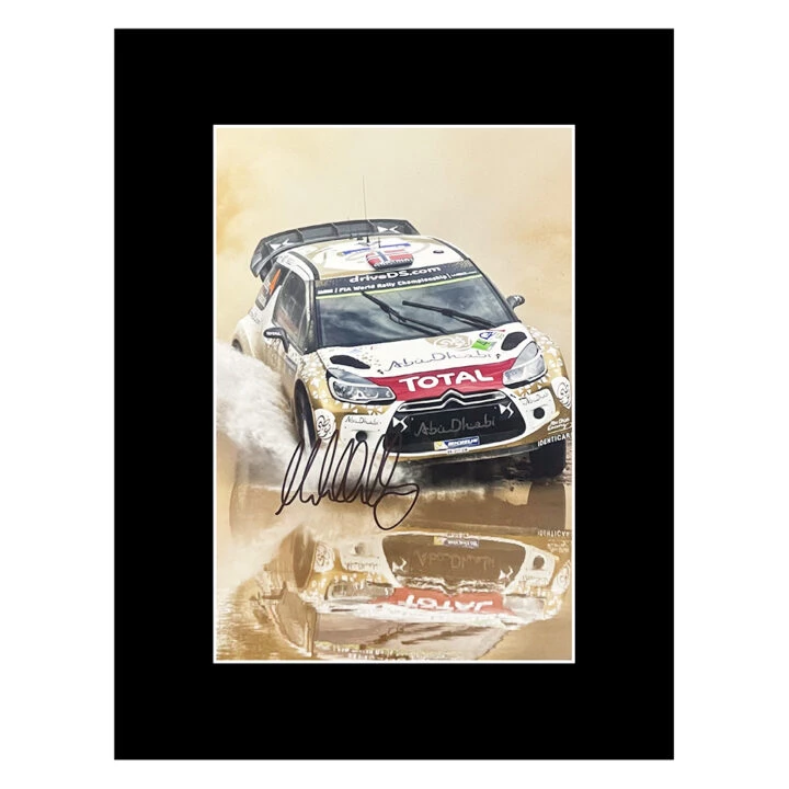 Signed Mads Ostberg Photo Display - 16x12 Rally Car Racing Icon